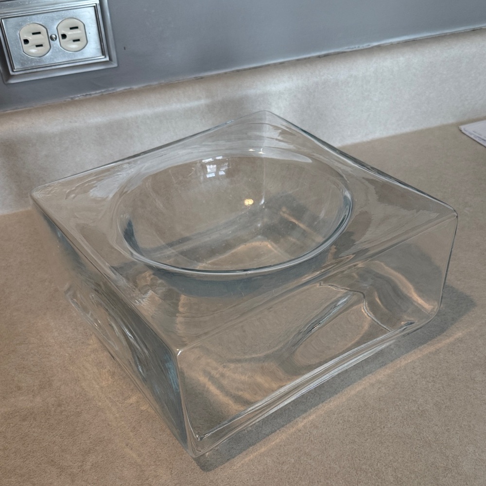 Clear Glass Square Bowl